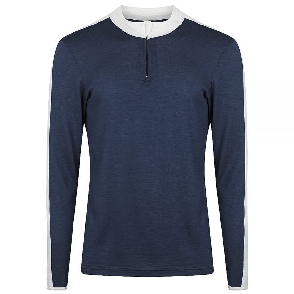 long sleeve 100% merino derby jersey front view