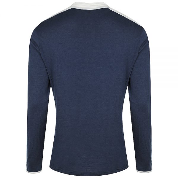 long sleeve 100% merino derby jersey rear view